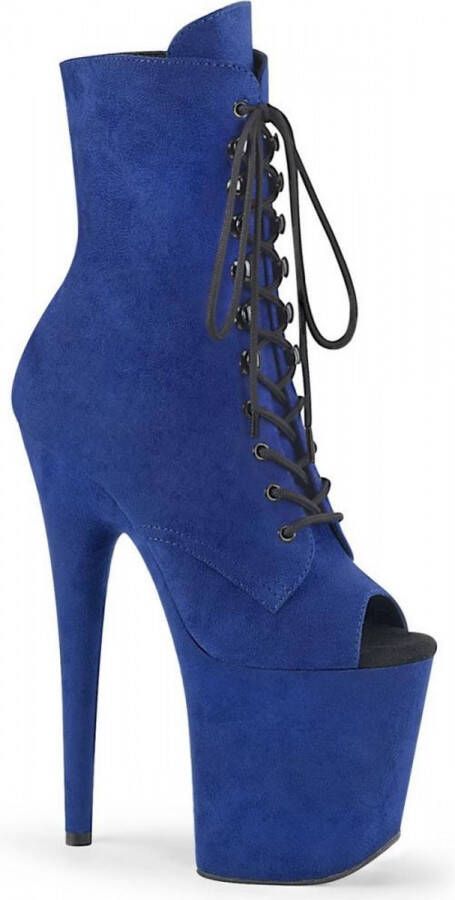 Pleaser Plateau Laarzen Paaldans schoenen 38 Shoes FLAMINGO 1021FS Paaldans schoenen Blauw