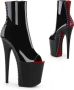 Pleaser Plateau Laarzen Paaldans schoenen 39 Shoes FLAMINGO 1025 Paaldans schoenen Zwart Rood - Thumbnail 1