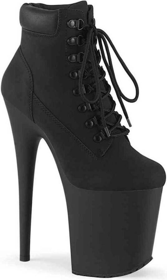 Pleaser Plateau Laarzen Paaldans schoenen 38 Shoes FLAMINGO 800TL 02 Paaldans schoenen Zwart