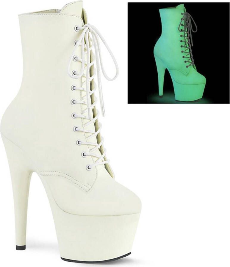 Pleaser ADORE-1020GD Plateau Laarzen Paaldans schoenen Paaldans schoenen 39 Shoes Wit