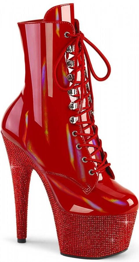 Pleaser Plateau Laarzen Paaldans schoenen 39 Shoes BEJEWELED 1020 7 Rood