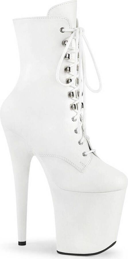 Pleaser Plateau Laarzen Paaldans schoenen 39 Shoes FLAMINGO 1020WR Wit