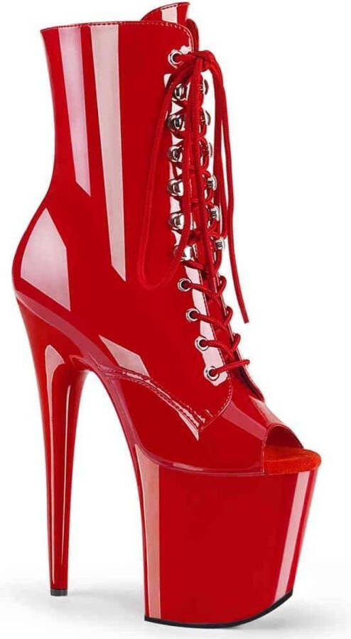 Pleaser Plateau Laarzen Paaldans schoenen 39 Shoes FLAMINGO 1021 Paaldans schoenen Rood