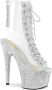 Pleaser Plateau Laarzen Paaldans schoenen 36 Shoes BEJEWELED 1016C 2 7 Transparant - Thumbnail 6
