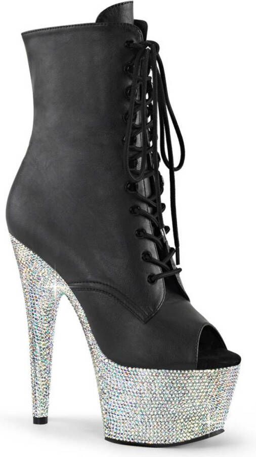 Pleaser Plateau Laarzen Paaldans schoenen 40 Shoes BEJEWELED 1021 7 Zwart