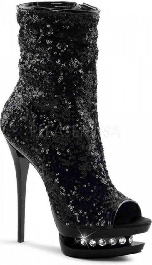Pleaser Plateau Laarzen Paaldans schoenen 40 Shoes BLONDIE R 1008 Paaldans schoenen Zwart