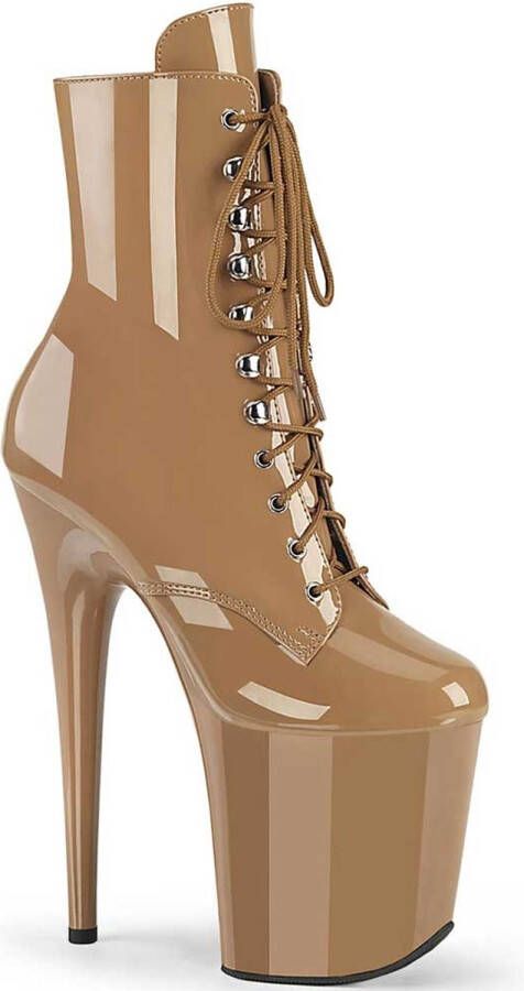 Pleaser FLAMINGO-1020 Plateau Laarzen Paaldans schoenen 40 Shoes Creme