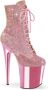 Pleaser Plateau Laarzen Paaldans schoenen 41 Shoes FLAMINGO 1020CHRS Roze - Thumbnail 3