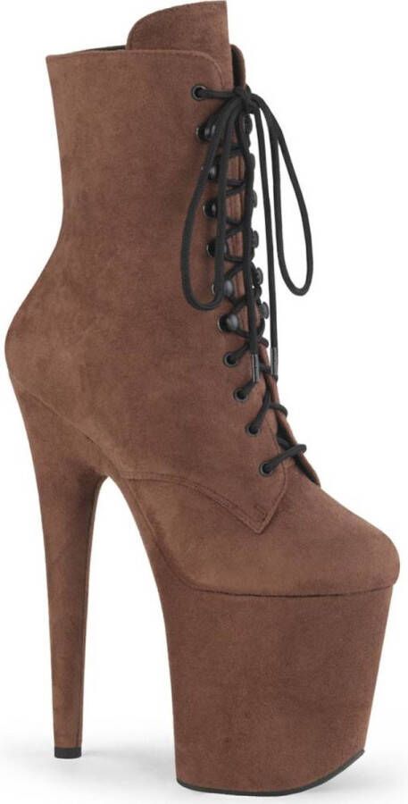Pleaser FLAMINGO-1020FS Plateau Laarzen Paaldans schoenen 40 Shoes Bruin