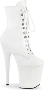 Pleaser Plateau Laarzen Paaldans schoenen 40 Shoes FLAMINGO 1020WR Wit
