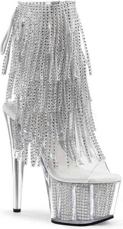 Pleaser Plateau Laarzen Paaldans schoenen 41 Shoes ADORE 1017SRS Paaldans schoenen Zilverkleurig