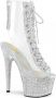 Pleaser Plateau Laarzen Paaldans schoenen 36 Shoes BEJEWELED 1016C 2 7 Transparant - Thumbnail 5