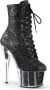 Pleaser Plateau Laarzen Paaldans schoenen 42 Shoes ADORE 1020G Paaldans schoenen Zwart - Thumbnail 1