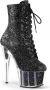 Pleaser Plateau Laarzen Paaldans schoenen 40 Shoes ADORE 1020G Paaldans schoenen Zwart - Thumbnail 1