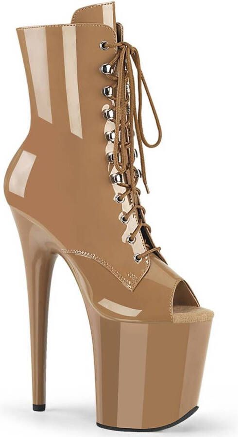 Pleaser FLAMINGO-1021 Plateau Laarzen Paaldans schoenen 42 Shoes Creme
