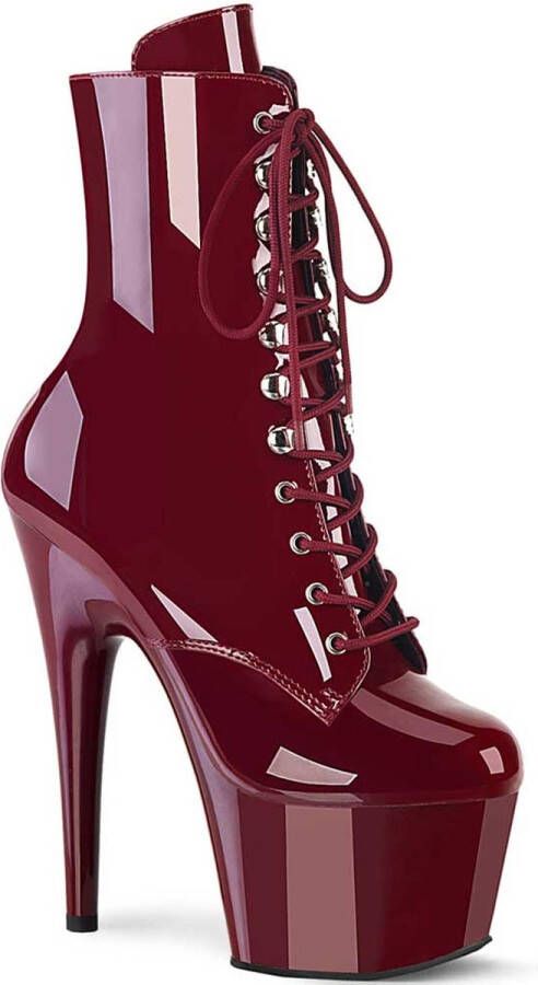 pleaser Plateau Laarzen Paaldans schoenen 44 Shoes ADORE 1020 Bordeaux rood