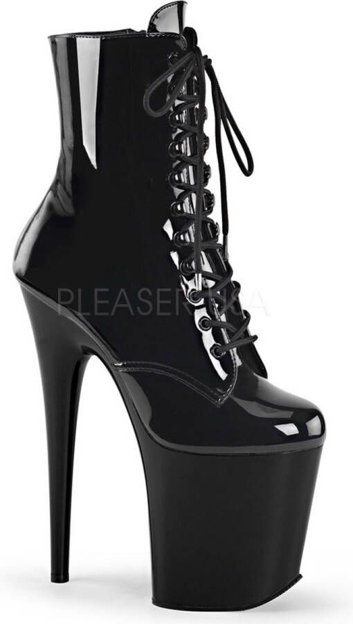 Pleaser Plateau Laarzen Paaldans schoenen 44 Shoes Flamingo 1020 Paaldans schoenen Zwart