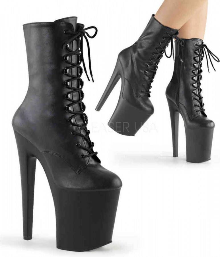 Pleaser Plateau Laarzen Paaldans schoenen 45 Shoes XTREME 1020 Paaldans schoenen Zwart