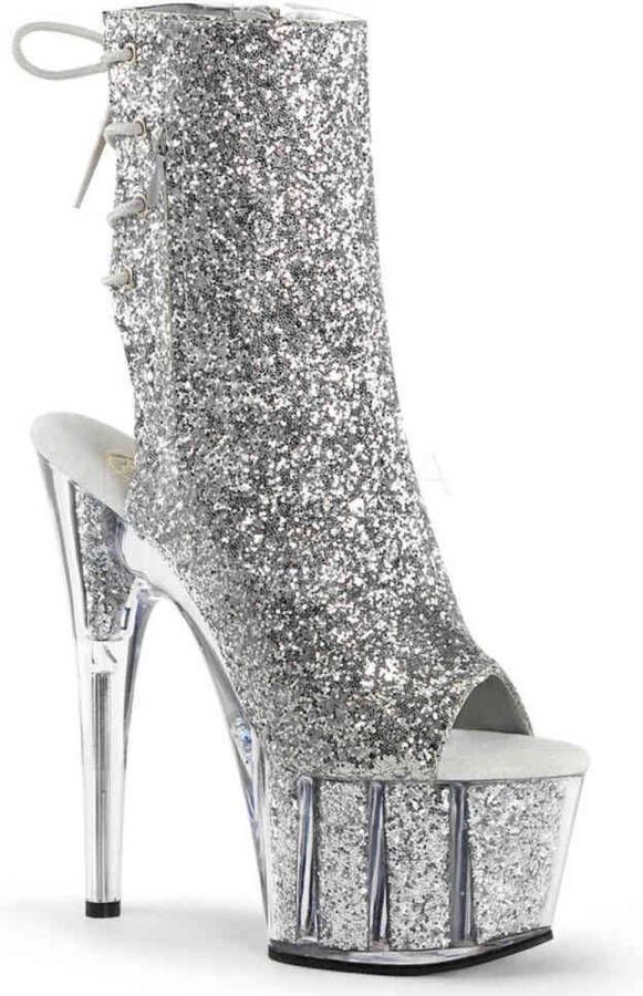 Pleaser Plateau Laarzen Paaldans schoenen 35 Shoes ADORE 1018G Paaldans schoenen Zilverkleurig - Foto 1