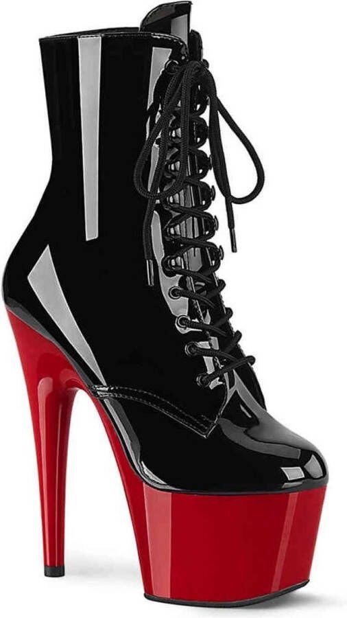 Pleaser Plateau Laarzen Paaldans schoenen 44 Shoes ADORE 1020 Paaldans schoenen Zwart Rood - Foto 1