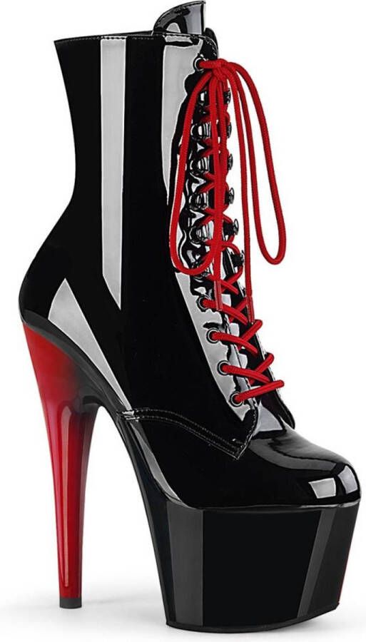 Pleaser Plateau Laarzen Paaldans schoenen 38 Shoes ADORE 1020 Zwart Rood