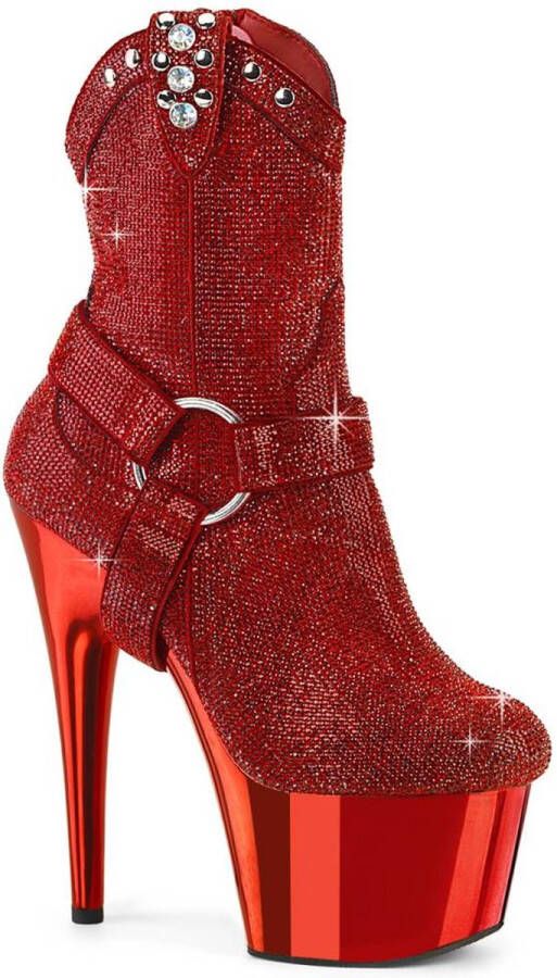 Pleaser ADORE-1029CHRS Plateau Laarzen Paaldans schoenen 38 Shoes Rood - Foto 1