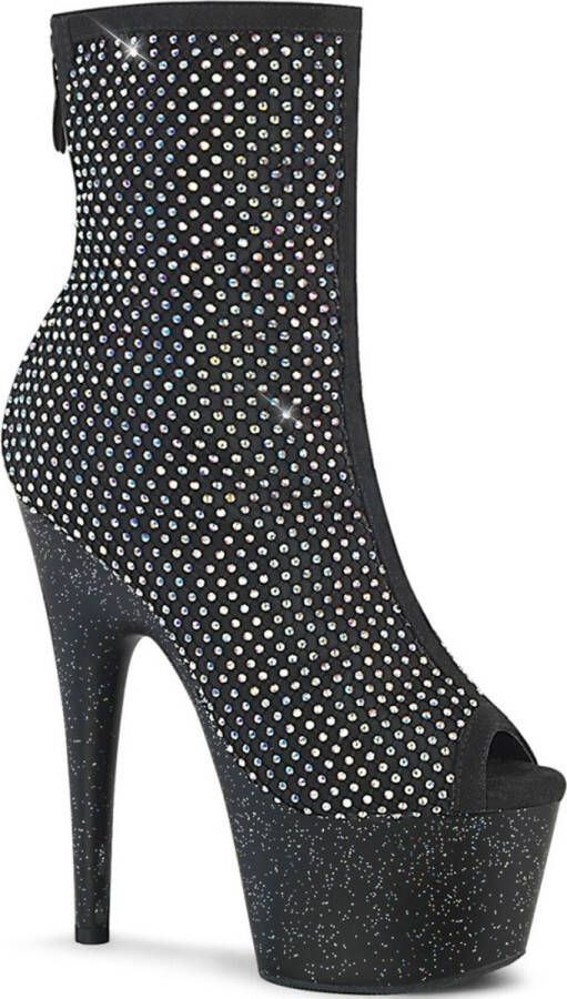 Pleaser ADORE-1031GM Plateau Laarzen Paaldans schoenen Paaldans schoenen 35 Shoes Zwart