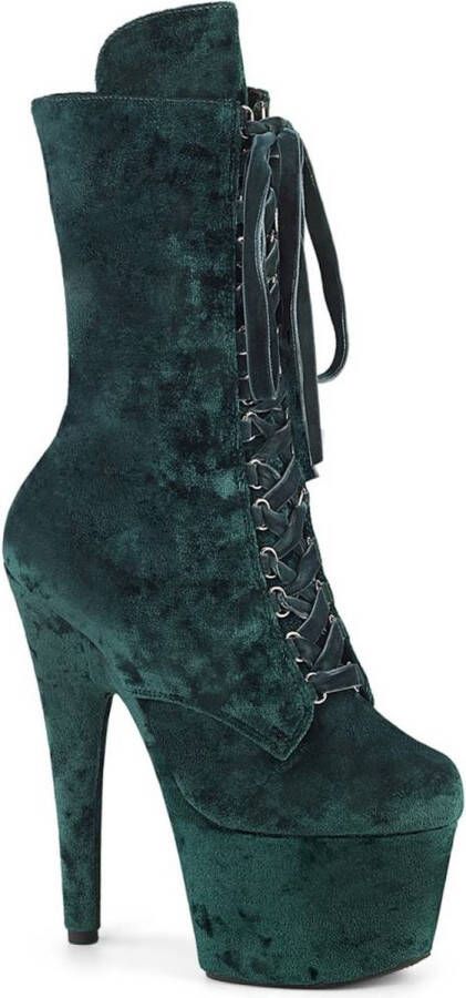 Pleaser ADORE-1045VEL Plateau Laarzen Paaldans schoenen 41 Shoes Groen