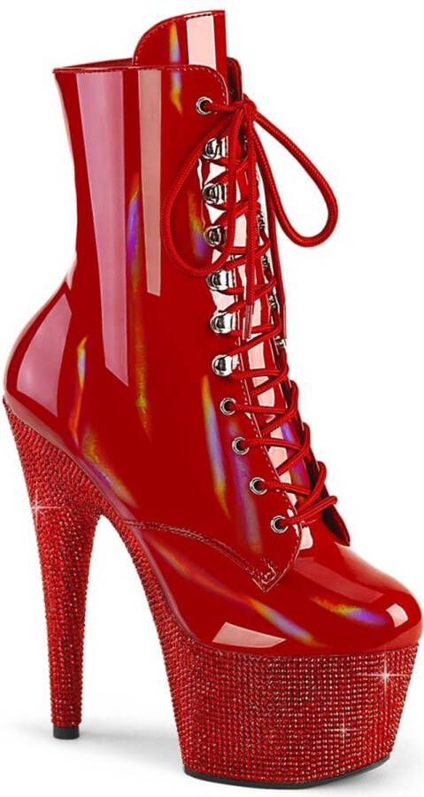 Pleaser Plateau Laarzen Paaldans schoenen 36 Shoes BEJEWELED 1020 7 Rood - Foto 1