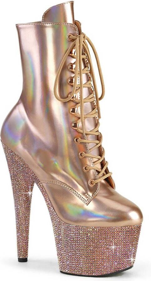 Pleaser BEJEWELED-1020-7 Plateau Laarzen Paaldans schoenen 35 Shoes Roségoudkleurig - Foto 1