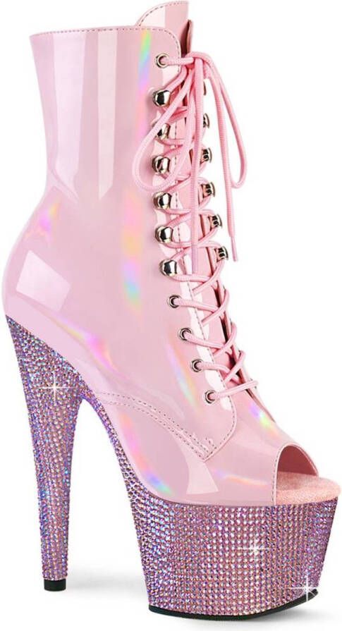 Pleaser BEJEWELED-1021-7 Plateau Laarzen Paaldans schoenen 35 Shoes Roze