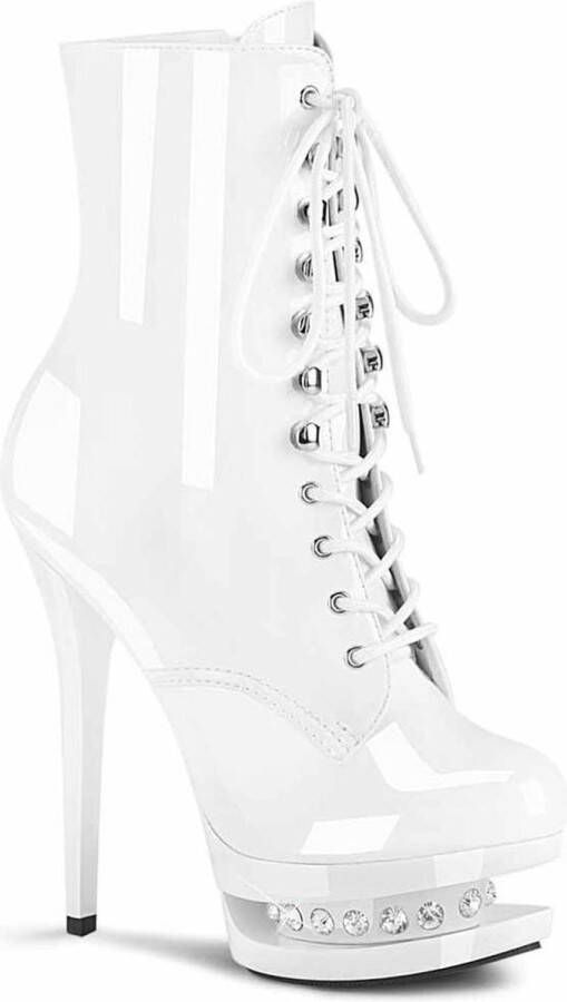 Pleaser BLONDIE-R-1020 Plateau Laarzen Paaldans schoenen Paaldans schoenen 40 Shoes Wit - Foto 1