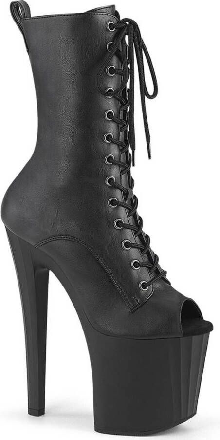 pleaser Plateau Laarzen Paaldans schoenen ENCHANT-1041 Zwart