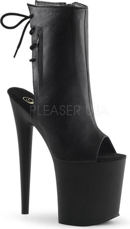 pleaser Plateau Laarzen Paaldans schoenen FLAMINGO-1018 Paaldans schoenen Zwart