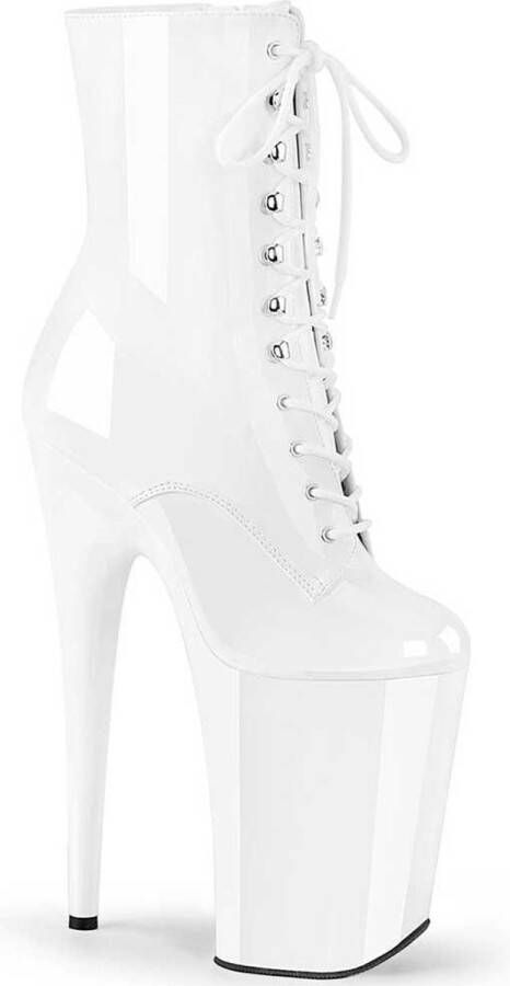 Pleaser INFINITY-1020 Plateau Laarzen Paaldans schoenen Paaldans schoenen 38 Shoes Wit