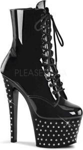 Pleaser Plateau Laarzen Paaldans schoenen STARDUST-1020-7 Paaldans schoenen Zwart