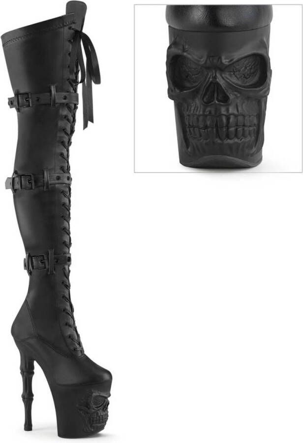 Pleaser Plateau Overknee Laarzen 36 Shoes RAPTURE 3028 Zwart
