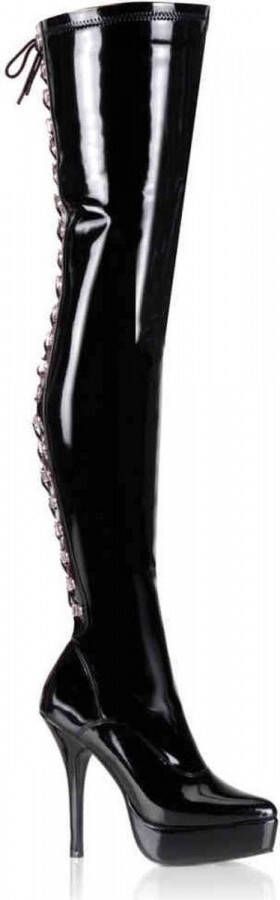 pleaser Plateau overknee Laarzen 42 Shoes INDULGE 3063 Zwart