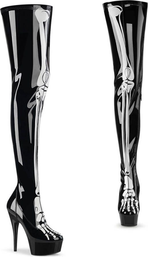 Pleaser Plateau overknee Laarzen 38 Shoes DELIGHT 3000BONE US