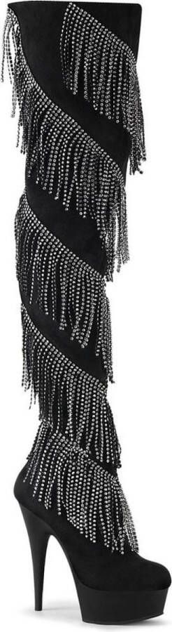 Pleaser Plateau overknee Laarzen 36 Shoes DELIGHT 3065 Zwart