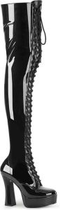 Pleaser Plateau overknee Laarzen ELECTRA-3023 Zwart