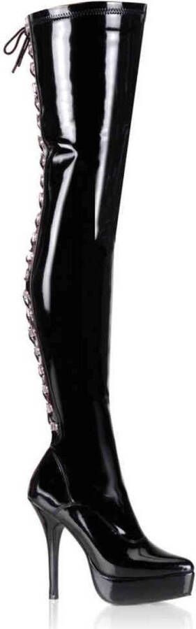 Pleaser Plateau overknee Laarzen 47 Shoes INDULGE 3063 Zwart - Foto 2