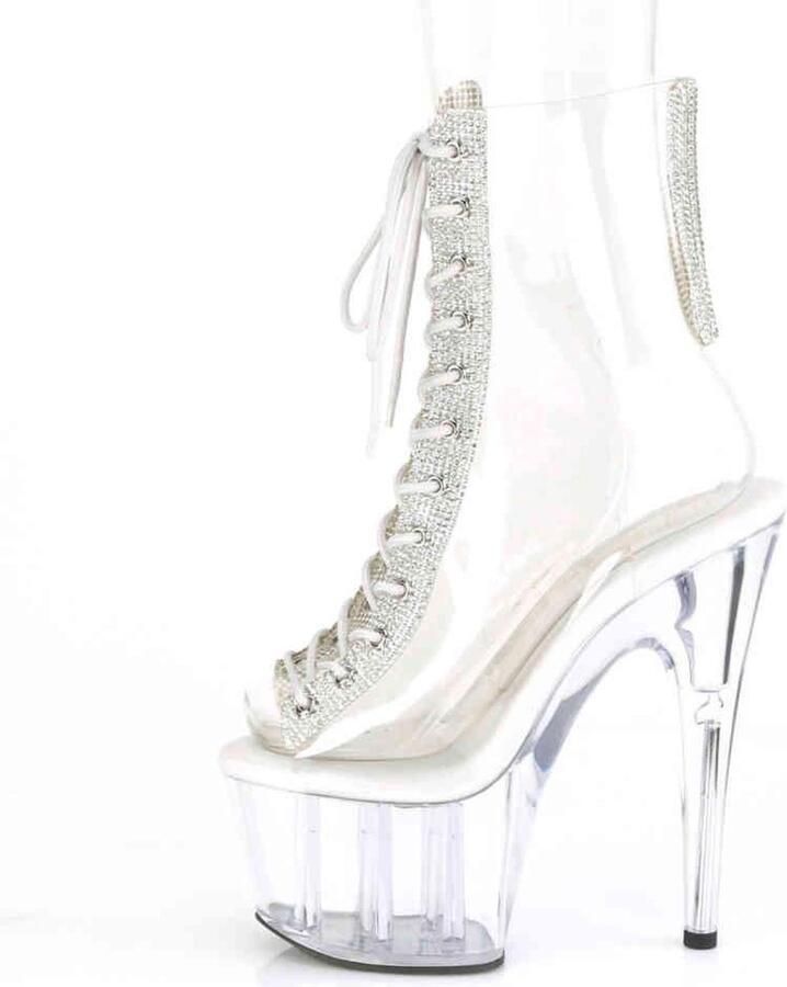 Pleaser Plateau Laarzen Paaldans schoenen 41 Shoes ADORE 1016C 2 Paaldans schoenen Transparant