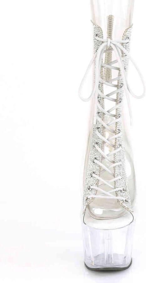 Pleaser Plateau Laarzen Paaldans schoenen 35 Shoes ADORE 1016C 2 Paaldans schoenen Transparant - Foto 2