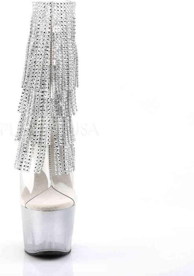 Pleaser Plateau Laarzen Paaldans schoenen 37 Shoes ADORE 1017RSFT Paaldans schoenen Zilverkleurig - Foto 2