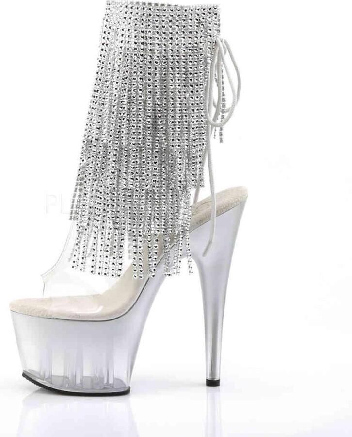 Pleaser Plateau Laarzen Paaldans schoenen 39 Shoes ADORE 1017RSFT Paaldans schoenen Zilverkleurig