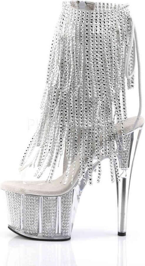 Pleaser Plateau Laarzen Paaldans schoenen 42 Shoes ADORE 1017SRS Paaldans schoenen Zilverkleurig - Foto 2
