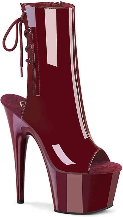 Pleaser ADORE-1018 Plateau Laarzen 39 Shoes Bordeaux rood