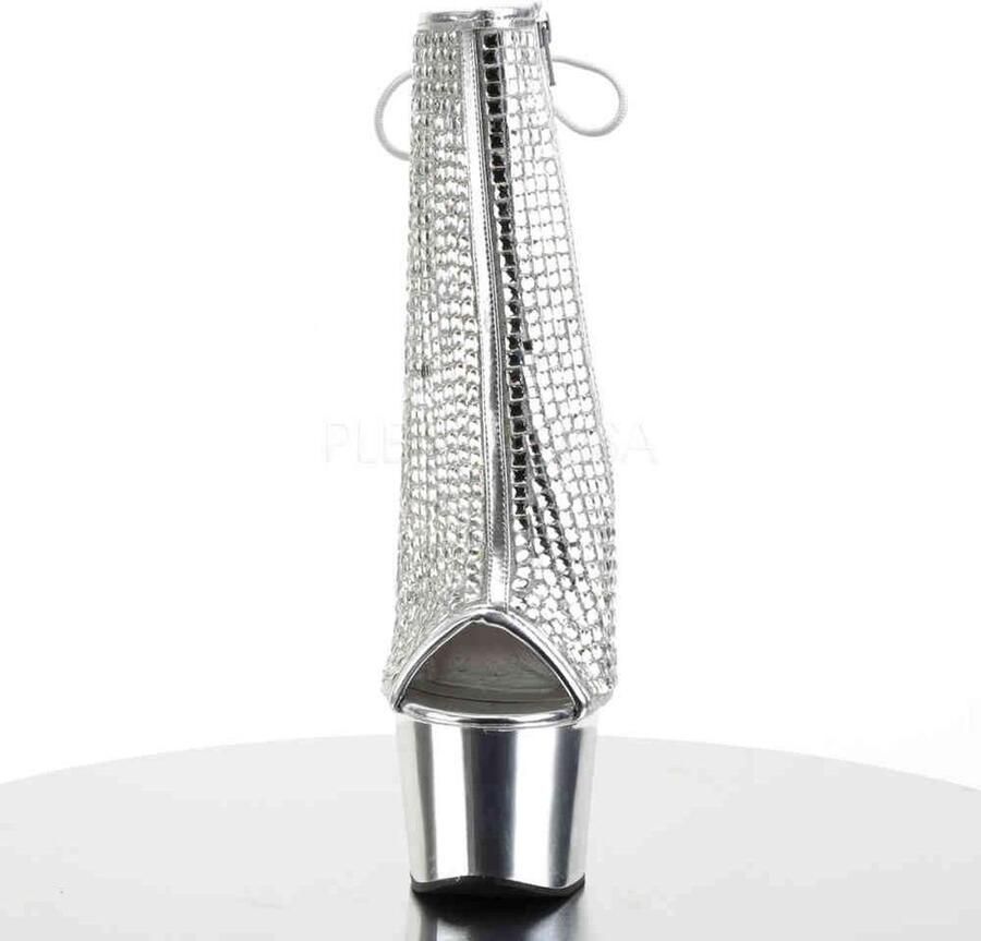 Pleaser Plateau Laarzen Paaldans schoenen 40 Shoes ADORE 1018DCS Paaldans schoenen Zilverkleurig - Foto 2