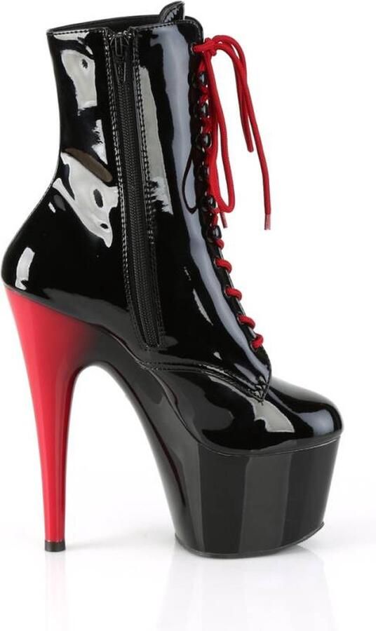 Pleaser Plateau Laarzen Paaldans schoenen 44 Shoes ADORE 1020 Zwart Rood